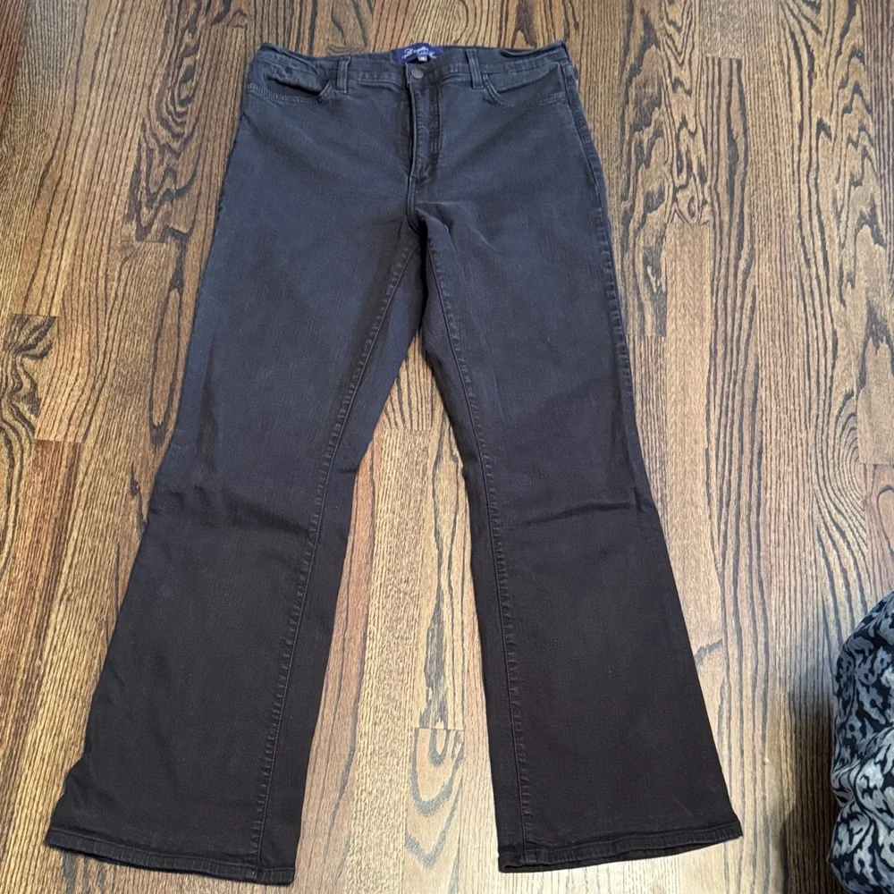 NYDJ Women's Dark Brown Flare Jeans - Picture 1 of 8
